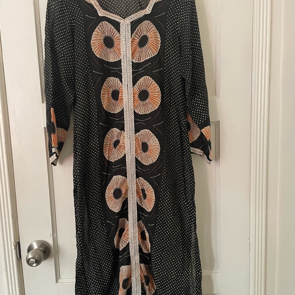 Vintage 3/4 Sleeve Square Neck Dress